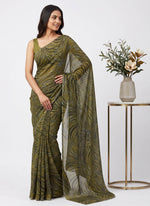 Load image into Gallery viewer, Garden Vareli Printed Nara Chiffon Saree without Blouse