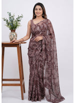 Load image into Gallery viewer, Garden Vareli Printed Nara Chiffon Saree without Blouse