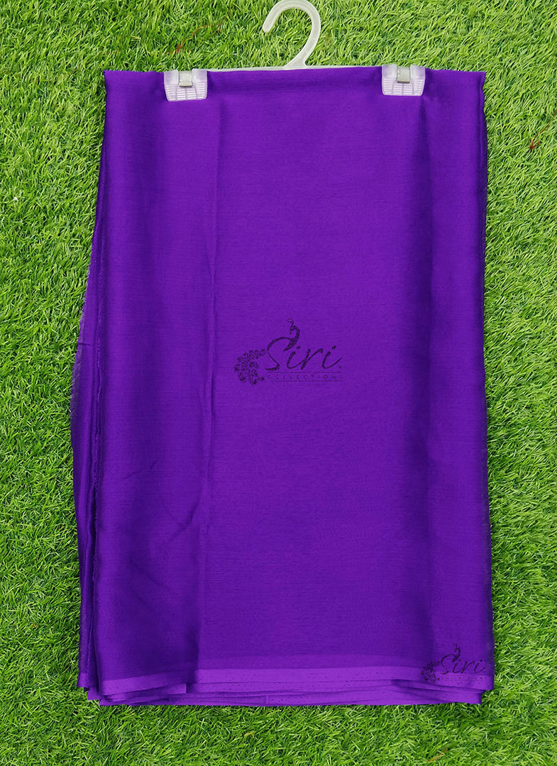 Beautiful Garden Vareli Plain Nara Chiffon Saree