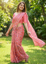 Load image into Gallery viewer, Garden Vareli Latest Summer Roganza Saree
