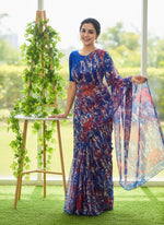 Load image into Gallery viewer, Exclusive Garden Vareli Super Nara Chiffon Saree