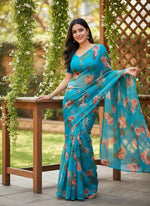 Load image into Gallery viewer, Latest Garden Vareli Super Nara Chiffon Saree