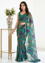 Load image into Gallery viewer, Latest Garden Vareli Super Nara Chiffon Saree without Blouse