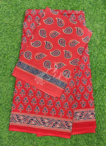 Load image into Gallery viewer, Bhagru Print Pure Soft Cotton Saree