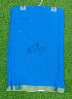 Load image into Gallery viewer, Beautiful Georgette Saree in Gold Border and Stones