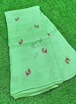 Load image into Gallery viewer, Beautiful Jute Silk Saree in Peacock Butis