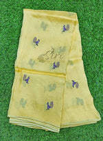 Load image into Gallery viewer, Beautiful Jute Silk Saree in Peacock Butis