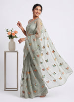 Load image into Gallery viewer, Lovely Organza Saree in Cute Birds Design