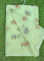 Load image into Gallery viewer, Lovely Organza Saree in Cute Flower Design
