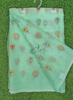 Load image into Gallery viewer, Lovely Organza Saree in Cute Flower Design