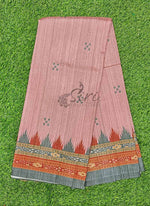 Load image into Gallery viewer, Beautiful Printed Semi Ghicha Silk Saree