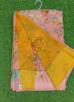 Load image into Gallery viewer, Lovely Printed Georgette Saree in Soft Self Borders