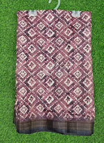 Load image into Gallery viewer, Beautiful Printed Linen Jute Saree