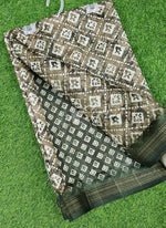 Load image into Gallery viewer, Beautiful Printed Linen Jute Saree