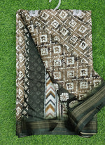 Load image into Gallery viewer, Beautiful Printed Linen Jute Saree