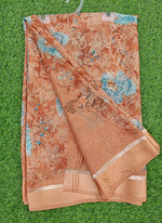 Load image into Gallery viewer, Lovely Moss Georgette Saree in Satin Borders