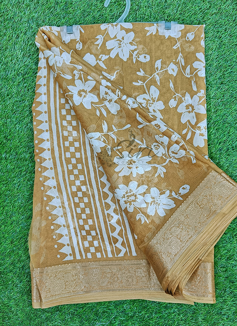 Lovely Printed Georgette Saree