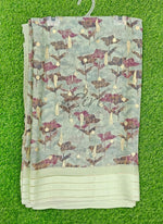 Load image into Gallery viewer, Lovely Printed Moss Georgette Saree in Foil Print