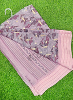 Load image into Gallery viewer, Lovely Printed Moss Georgette Saree in Foil Print