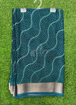 Load image into Gallery viewer, Lovely Printed Moss Georgette Saree