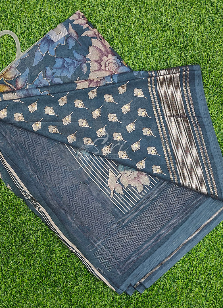 Beautiful Georgette Floral Print Sarees with Foil Print Border