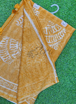 Load image into Gallery viewer, Beautiful Printed Chiffon Saree in Self Lines Texture