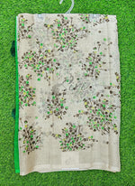 Load image into Gallery viewer, Beautiful Printed Chiffon Saree in Self Lines Texture