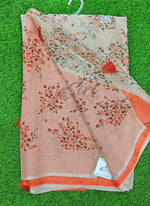 Load image into Gallery viewer, Beautiful Printed Chiffon Saree in Self Lines Texture