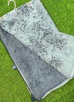 Load image into Gallery viewer, Beautiful Printed Chiffon Saree in Self Lines Texture