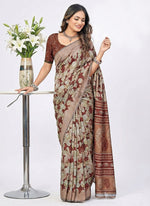 Load image into Gallery viewer, Beautiful Printed Fancy Silk Saree