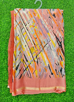 Load image into Gallery viewer, Lovely Printed Chiffon Saree in Soft Borders