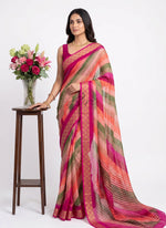 Load image into Gallery viewer, Latest Multi Colour Printed Chiffons Saree with Blouse