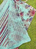 Load image into Gallery viewer, Beautiful Soft Georgette Saree in Self Butis