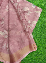 Load image into Gallery viewer, Latest Printed Chiffon Saree in Jute Stripes