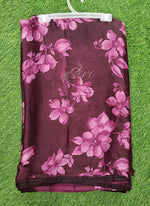 Load image into Gallery viewer, Beautiful Floral Printed Satin Chiffon Saree