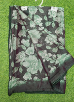 Load image into Gallery viewer, Beautiful Floral Printed Satin Chiffon Saree