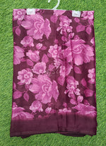 Load image into Gallery viewer, Beautiful Floral Printed Satin Chiffon Saree