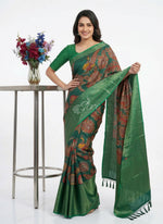 Load image into Gallery viewer, Beautiful Digital Print Fancy Banarasi Silk Saree