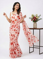 Load image into Gallery viewer, Latest Printed Georgette Saree in Floral Design
