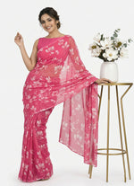 Load image into Gallery viewer, Latest Printed Georgette Saree in Floral Design