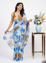 Load image into Gallery viewer, Latest Printed Georgette Saree in Floral Design