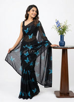 Load image into Gallery viewer, Latest Printed Georgette Saree in Floral Design