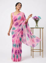 Load image into Gallery viewer, Latest Printed Georgette Saree in Floral Design