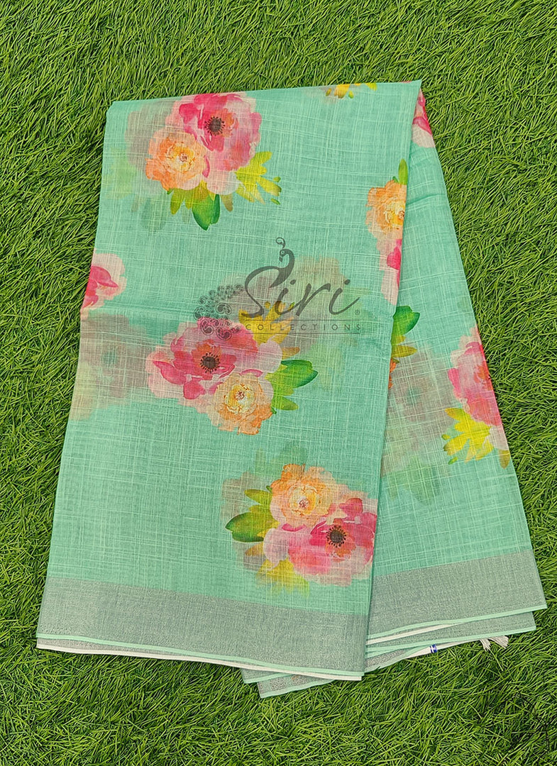 Lovely Digital Floral Print Linen Dupatta