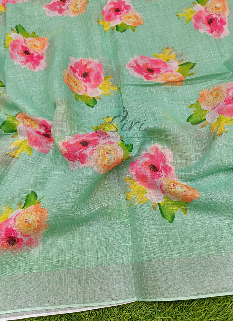 Lovely Digital Floral Print Linen Dupatta