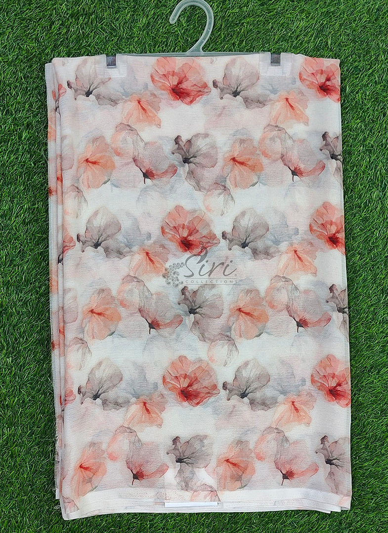 Beautiful Lovely Digital Print Soft Siri Chiffon Saree