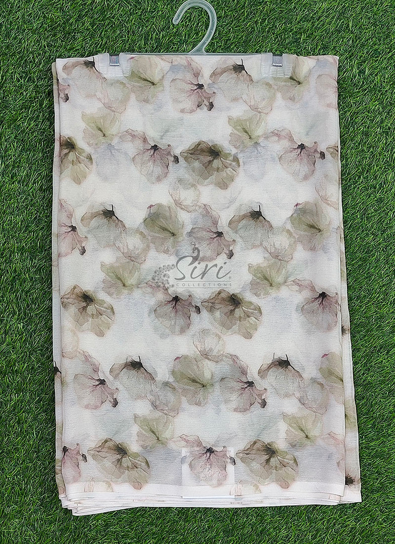 Beautiful Digital Print Soft Siri Chiffon Saree