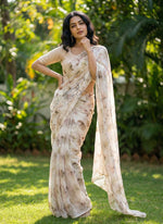 Load image into Gallery viewer, Beautiful Digital Print Soft Siri Chiffon Saree