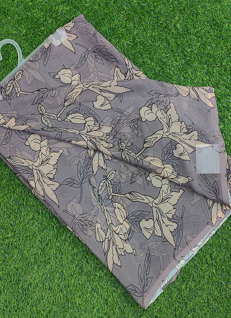 Beautiful Digital Print Soft Siri Chiffon Saree