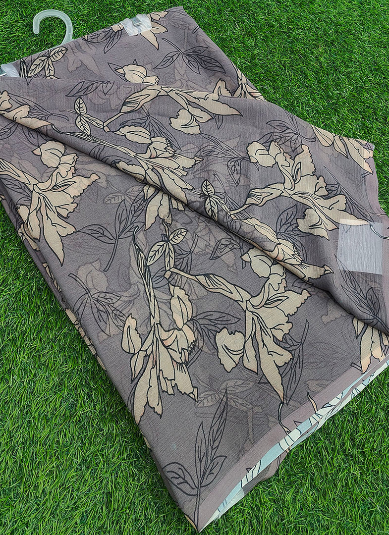 Beautiful Digital Print Soft Siri Chiffon Saree